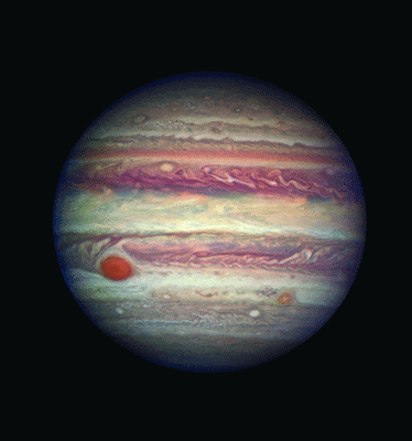 Fotograf[ia del planeta Júpiter tomada por el Telescopio espacial Hubble